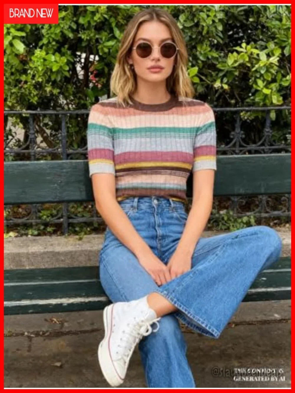 Short Sleeve Sweater Knit Pullover Crew Neck Ribbed Hem Lightweight